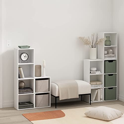 Furinno Luder Bookcase/Book/Storage, 2-Tier, White