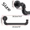 Sumnacon Industrial Pipe Towel Rail Holder, Wall Mount Towel Hanger Bar Hanging Holder Kitchen Bathroom Rustic Decor Towel Rack