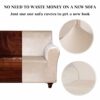 Pretty Jolly Spandex Loveseat Cover Super Soft 1-piece Beige Slipcover for Loveseats Stretch Universal Couch Cover for Living Room Easy Fit Washa