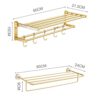 HIGOH Towel Rack Light High-End Towel Rack, Bathroom Folding Towel Holder, Bathroom Rack Toilet Bathroom Hardware