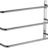 bathroom towel rack Towel Rail Chrome 304 Stainless Steel Heavy Duty Towel Bar Wall Mounted Towel Holder with 3 Rod Storage Rack for Bathroom Kit