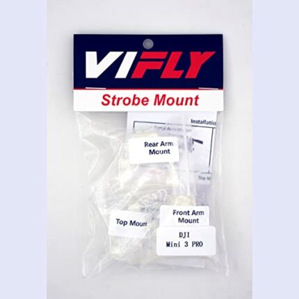 VIFLY Strobe 3D Printed Mount for DJI Mini 3 Pro, 3 Sets Including 1 Front Arm Mount, 1 Top Mount and 1 Rear Arm Mount