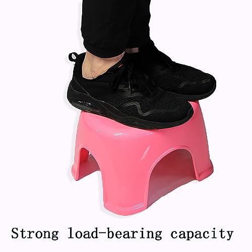 Shower Stool Plastic Stackable Footstool portable waterproof,for bedroom,bathroom,kitchen,living room etc.,A,28 * 22 * 20