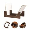 HUSHUI Vinyl Record Storage Holder Stand Rack Wooden CD Display Stand Stackable Modern CD Holder Record Storage Shelf for Displaying 7-12-inch Vi