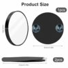 Leikedun 30X Magnifying Mirror, 3.5 inches Magnifying Mirror with Suction Cup and 2Pcs Tweezers, Stick on Shower Mirror Travel Pocket Magnifying