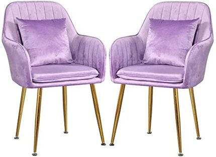 dining chair Kitchen Dining Room Furniture Chairs Home Velvet Dining Chair Set Of 2 Modern Accent Leisure Armchair Upholstered Living Room Chairs