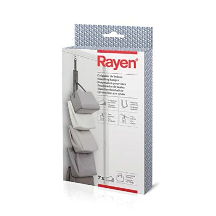 Rayen Door and Wardrobe Bag Hanger with 7 Velcro Hooks - Dark Grey