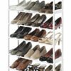 Whitmor Shoe Tower, Resin, White, 30 Pair (10 Tier)