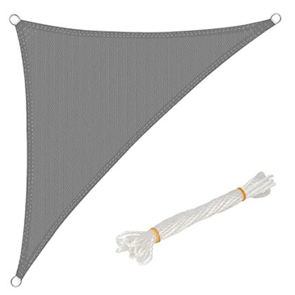 WOLTU Sun Shade Sail 2.5x2.5x3.5 m Right Angle Breathable HDPE Sail Shade UV Block with Free Rope Sunscreen Awning Canopy for Outdoor Garden Pati