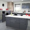Berlioz Creations CP4HG One door wall kitchen cabinet High Gloss Grey 40 x 34 x 70 cm