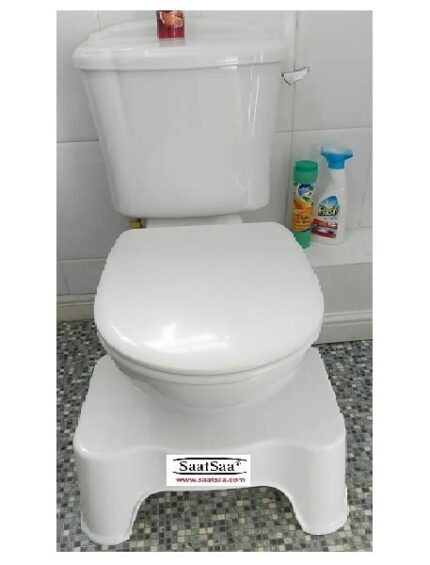 SaatSaa 7" Bathroom Toilet Stool, Medically Tested Squatting Toilet Stool, Non-invasive Remedy for Haemorrhoids, Constipation, IBS, Flatulence, B