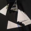 Triangles Silver Glass Mirrors,Mirror Mosaic Tile Triangle Shape Supplies 60PCS with Size 1.38x2.48inch