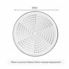 LONGHEXINA Shower Head High Pressure,Rainfall Shower Head 10 Inch, Adjustable Replacement Showerhead with Swivel Ball,Round Fixed Shower Head wit