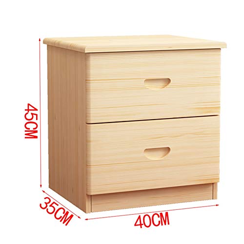 LUKEO Simple Bedside Table All Solid Wood Simple Bedroom Storage Cabinet, Bedside Storage Bedside Table