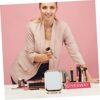 Beavorty 2pcs double sided makeup mirror home travel mirror Magnifying double side folding Portable Tabletop Makeup Mirror LED lighted mirror Cos