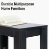 Slim Storage Table 2 Tier Narrow Sofa Side Table 60 * 30 * 60 cm Open Storage Table Holds up to 220 lbs Thicken MDF Table Space-saving Structure