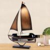 ZYZMH Sailing Wine Bottle Holder Iron Art European Creative Wine Rack Classic Bottle Storage Holder Practical Decoration