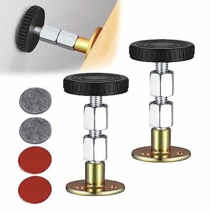 Botuk 2PCS Headboard Stoppers Adjustable Bed Stoppers for Wall Protecting Walls from Damage Durable Metal Bed Headboard Stoppers Easy Installatio