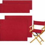 STAY GENT 2 Set Durable Replacement Seat Cover for Directors Chair Red