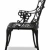 Centurion Supports TABREEZ Garden & Patio Table & 2 Large Chairs with Armrests Cast Aluminium Bistro Set - Black