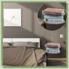 Barydat 2 Pcs Modern Acrylic Floating Nightstand Clear Floating Side Tables Bedroom Set of 2 Sturdy Floating Bedside Table Durable Wall Mounted S