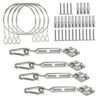 Sun Shade Kit Shade Sail Hardware Kits Shade Sail Installation Kits for Shade Canopy Shade Awning 44pcs