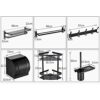 VERDDE Punch-Free Bath Towel Rack Black Bathroom Bathroom Hardware Set Space Aluminum Bathroom Towel Rack