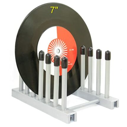 Vinyl Record Storage Holder Album Display Stand Record Organizer,Cleaning Device Drying Rack - Fits 7” and 12” Records or LPs,Holds up to 6 Album