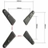 RICOO TV Wall Bracket Extender VA0100 Universal LED LCD OLED Monitor Television Mount Adapter Plate for VESA 200x200 to 400x400 Black