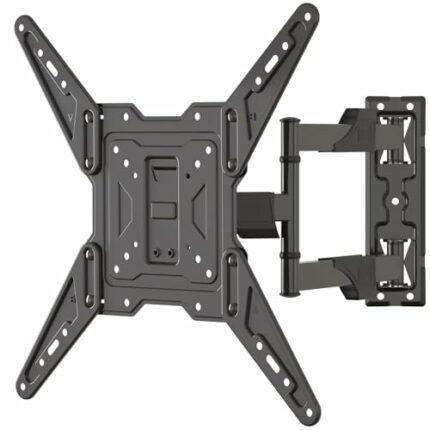 XINLEI TV Wall Bracket Tilt, Swivel TV Wall Mount for Most 26-55 Inch Flat Curved TVs, Extendable Wall Bracket for TV up to 31.8kg, Max VESA 400x