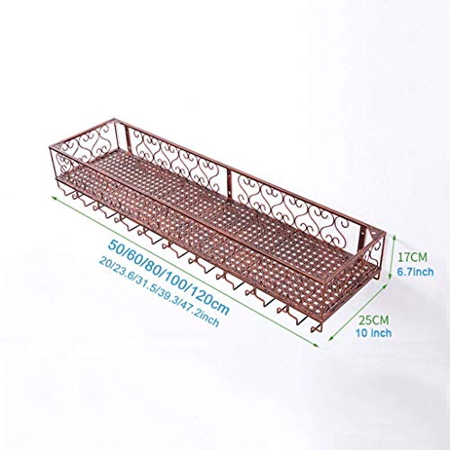 MiroDo Metal Wine Rack Wall Mounted, Wine Bottle Holder Glasses Stemware Hanger Shelf, Rustic Wine Storage Rack Home & Kitchen DÉCor, Household W