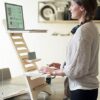 HumbleWorks. Stan-1 (Natural Wood). Ergonomic, height-adjustable standing desk. Standup Desk, Standing desk converter for Home Office, supports l