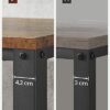 VASAGLE Side Table, End Table, Coffee Table with Mesh Shelf, Steel Frame, Easy Assembly, Industrial, in Living Room, Bedroom, Rustic Brown and Bl