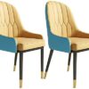 dining chair Office Reception Chairs Business Dining Chairs Set Kitchen Modern Kitchen Dining Chairs Set of 2 Water Proof PU Leather Side Chair w