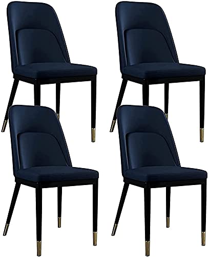 dining chair Kitchen Dining Room Furniture Chairs Dining Chairs Set Of 4 PU Leather High Back Soft Seat Retro Lounge Chairs Carbon Steel Frame Li