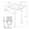 CHEWO Bath Stools,Shower Stool Shower Stool Bath Stool Bathroom Seat Folding Wall-Mounted Antibacterial Mobile Auxiliary Stool Shower Seat Bathro