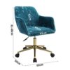 Warmiehomy Velvet Office Chair -Armchair Swivel Chair Office Desk Computer Chair Height Adjustable Chair For Office Home Living Room Bedroom (Min