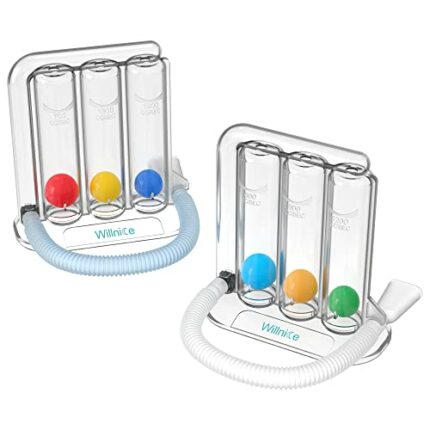 Willnice 2 Packs BreathingTraining Device for Daily Exercise, Easy to Use and Clean, Effective Trainer Include Standard and Upgraded