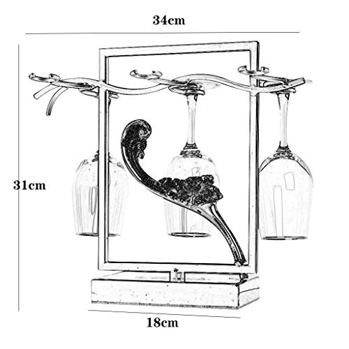 KXDCZ Wine Rack Ornaments,European Wrought Iron Inverted Wine Rack