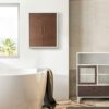 Teamson Home Wooden Bathroom Wall Cabinet, Wall Mounted Medicine Cabinet, Bathroom Storage, Walnut and White Colour, Two Doors and Adjustable She