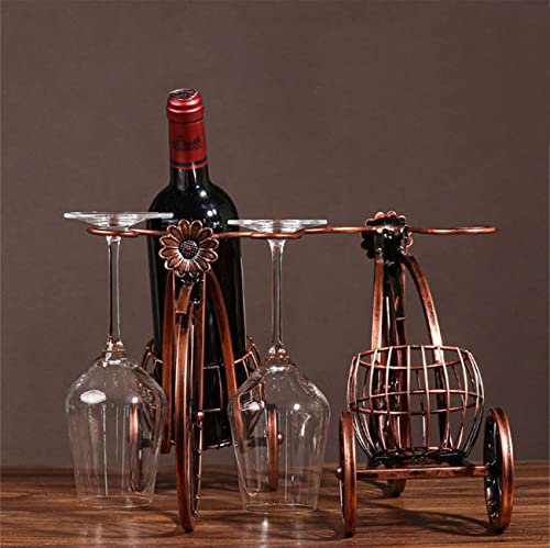 CdyBox Vintage Bicycle Wine Rack Wine Glasses Ornament Home Wine Cooler Table Decoration Wine Glass Rack