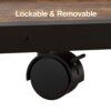 JOISCOPE Rolling Lift Side Table Coffee Table C-shaped End Table, Snack Table Sofa Table with 4 Wheels for Couch, Bed, Dorm, Small Spaces, Bedroo