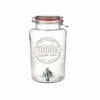 Smith's Mason Jars 5 Liter Glass Drinks Dispenser with Stainless Tap Spigot | Punch Dispenser | Drink Pitcher with Spout | Ideal for Outdoor Picn