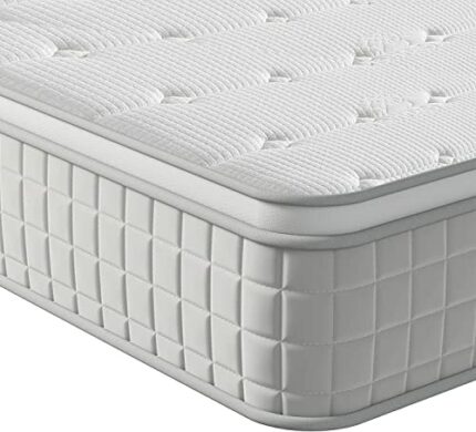 Vesgantti 4FT Small Double Mattress, 9.6 Inch Pocket Sprung Mattress Small Double with Breathable Foam and Individually Wrapped Spring - Medium F
