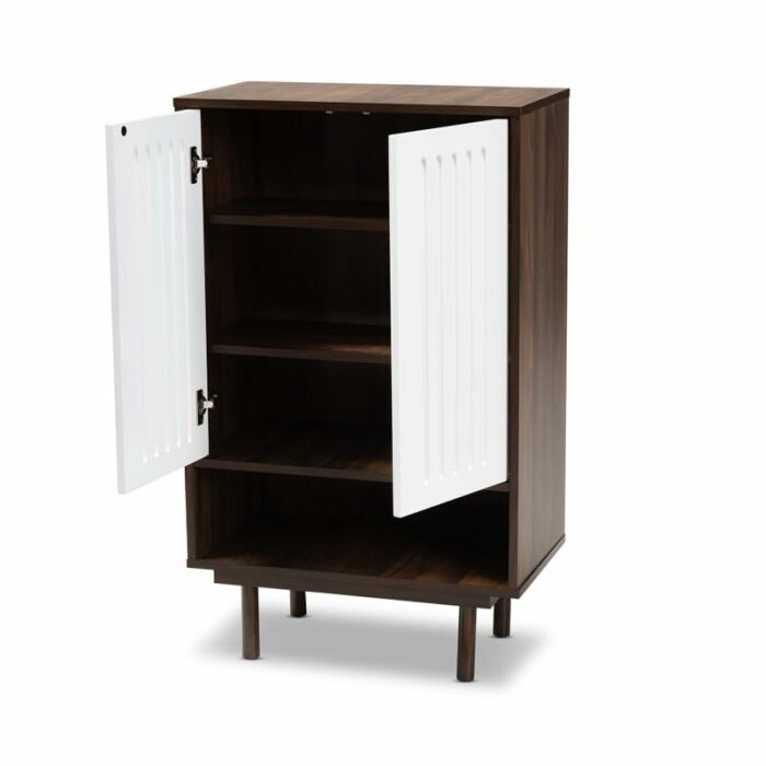 ZCMEB Foyer Corridor Shoe Cabinet Multi-layer Shoe Cabinet Storage Cabinet Finished Wooden Two-door Shoe Cabinet