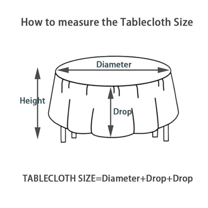 3E Home Patio Round Outdoor Tablecloth Waterproof with Umbrella/Parasol Hole and Zipper[52 inches (132 cm) Palm leaf]