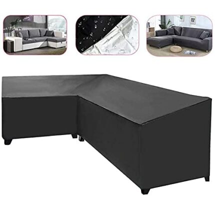 Harddo L Shape Set Cover Waterproof L Shape Corner Outdoor Sofa Garden Furniture Protective Cover All Purpose Dust Covers