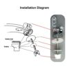 ZFYQ Toilet Seat Fittings, Zinc Alloy Toilet Seat Hinges Replacement for Most Toilet Seats