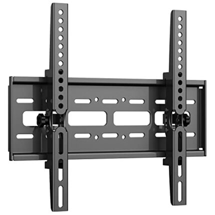 JXMTSPW TV Wall Bracket for Most 26-60 Inch TVs, Ultra Slim Tilt TV Bracket with VESA 75x75-400x400mm for Flat Curved TVs up to 50kg, Sturdy TV M