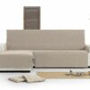 Eysa Rabat practica chaise longue cover 240cm, color 01/camel, right-frontal view